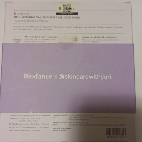 Biodance Caviar PDRN Facial Sheet Mask - Purple - Picture 2 of 3